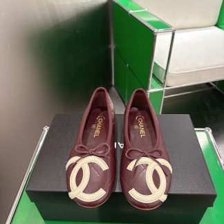 k018 CHANEL C Ballet Flats Size