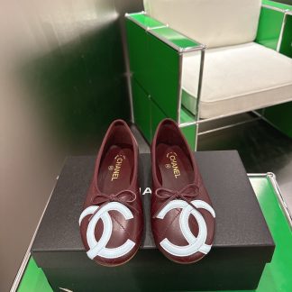 k018 CHANEL C Ballet Flats Size