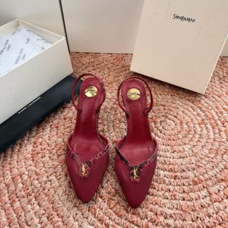 G288 Saint Laurent LeeYSL Rose HeelsSandalsSlides SLP Heels ysl SandalsSlides