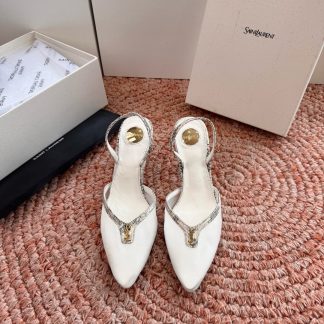 G288 Saint Laurent LeeYSL Rose HeelsSandalsSlides SLP Heels ysl SandalsSlides