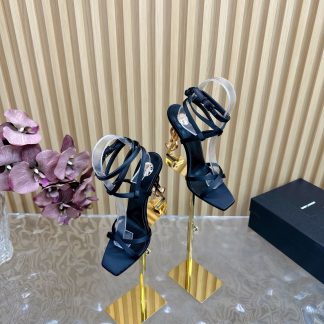 2025 Saint Laurent YSL logo Sandals YSL Heels Rose Heels YSL SLP Heels