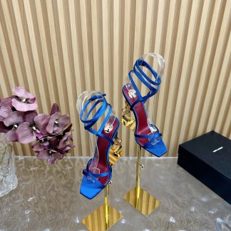 2025 Saint Laurent YSL logo Sandals YSL Heels Rose Heels YSL SLP Heels