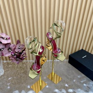 2025 Saint Laurent YSL logo Sandals YSL Heels Rose Heels YSL SLP Heels