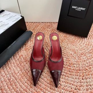 Saint Laurent ysl Slides YSL logo 7 5cm