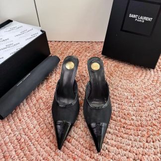 Saint Laurent ysl Slides YSL logo 7 5cm